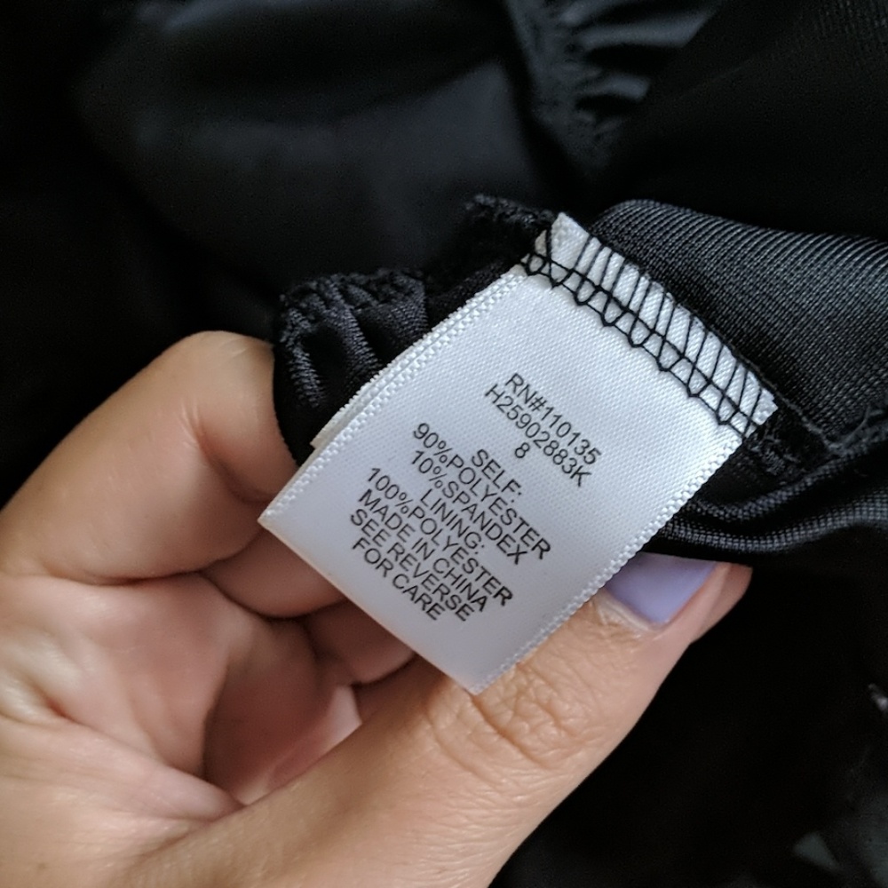 Knit Works Teal and Black Floral Dress N32 - Picture 5 of 7